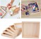 6 Pack Unfinished Small Wood Serving Tray for Crafts Projects DIY Wooden Trays Bulk Blank Wood Canvas Panel Boards Unfinished Wood Signs for Painting Arts Supply, (4.7 x 4.7 in)